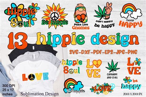 hippie Quotes Sublimation/ Retro Hippie Quotes SVG Bundle