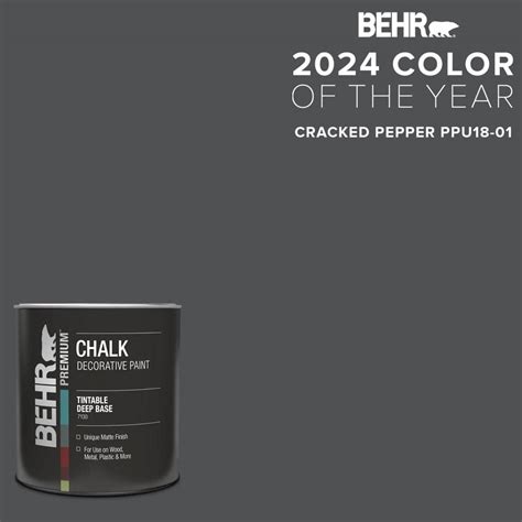 BEHR PREMIUM 1 qt. #PPU18-01 Cracked Pepper Interior Chalk Decorative ...