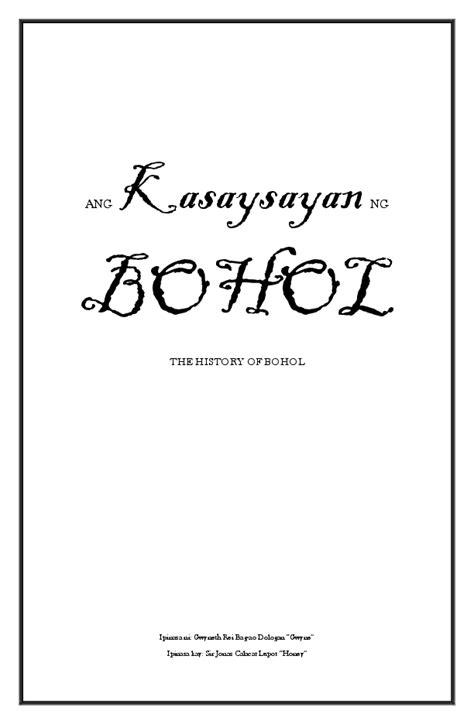 (DOC) BOHOL THE HISTORY OF BOHOL | Gwyne Dologan - Academia.edu