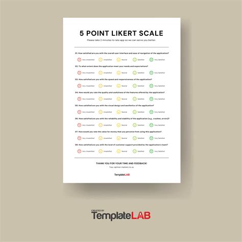 5 Point Likert Scale Template – NBKomputer