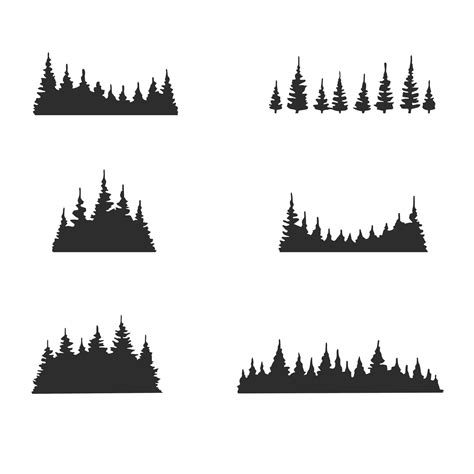 Forest Tree Silhouette Svg