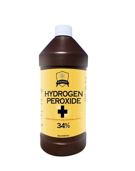 Hydrogen Peroxide 34% – 32oz – Shop Renowned Chemicals