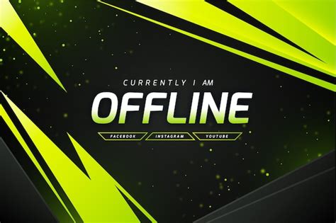 Free Vector | Abstract offline twitch banner template