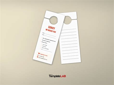 Sorry We Missed You Door Hanger Template