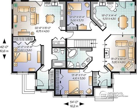 Multi family plan W3040 detail from DrummondHousePlans.com | House ...