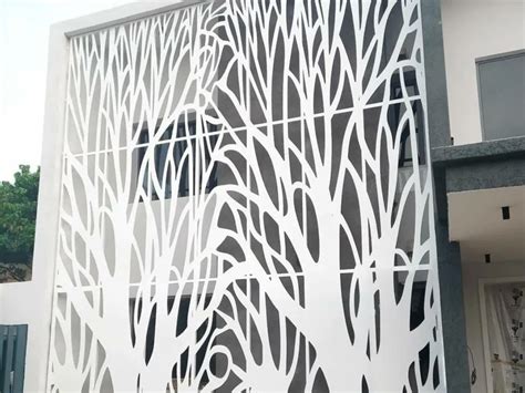 Metal wall cladding with laser cut design is a sustainable option