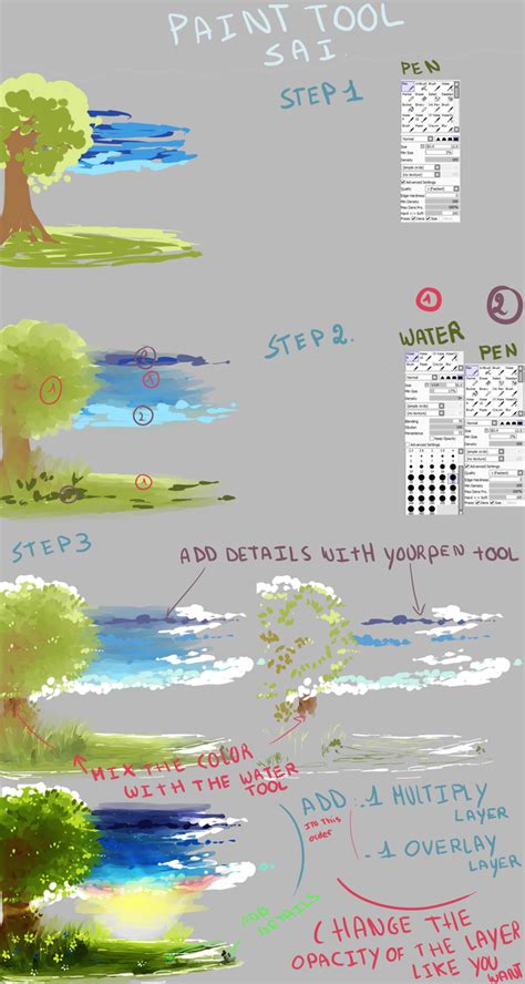 Quick background tutorial with Sai by Kirimimi on DeviantArt