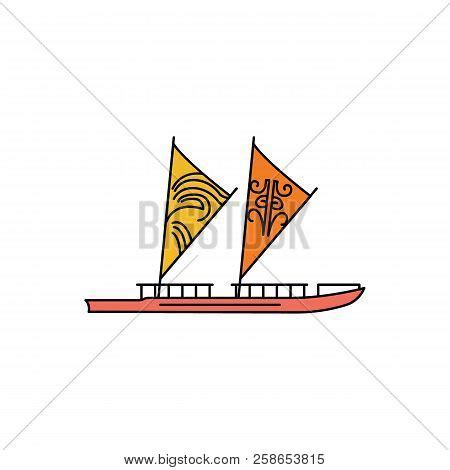 Waka Boat Icon. Vector & Photo (Free Trial) | Bigstock