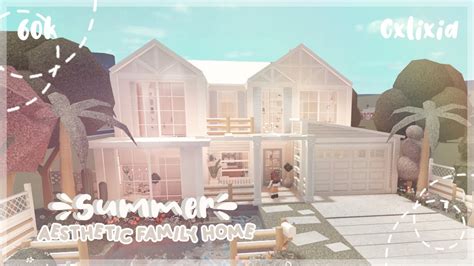 Bloxburg | 2-Story Summer Aesthetic Family Home Exterior | House Build ...