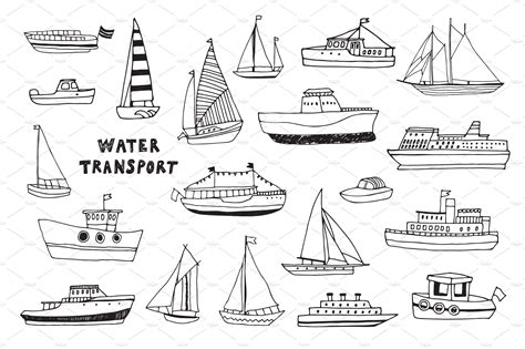 Water Transport | Transportation, Graphic illustration