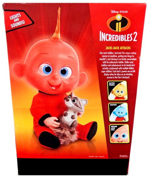 Disney Pixar Incredibles 2 Jack-Jack Attacks Doll Lights Sounds Jakks ...