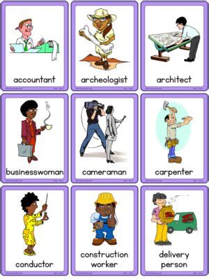 Jobs Flashcards – Set B – ESL Flashcards