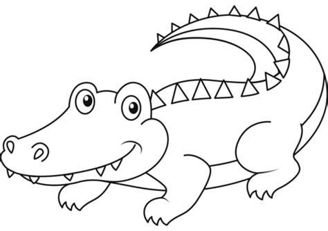 Cute Alligator coloring page | Free Printable Coloring Pages