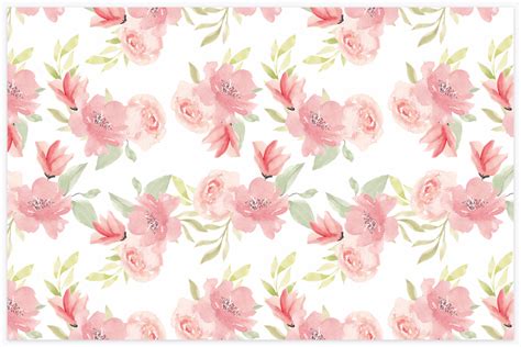 Watercolor Pink Flower Seamless Pattern Graphic by elsabenaa · Creative ...