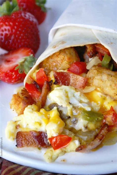 Loaded Breakfast Burrito Recipe -Butter Your Biscuit