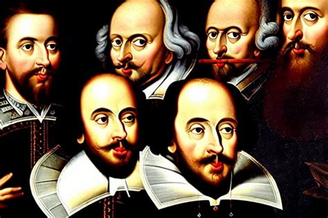 Paicermo: shakespeare and his actors taking a selfie portrait