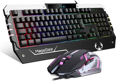 USB RGB Gaming Keyboard and Mouse Combo, Anivia GT817 104 Key Rainbow ...