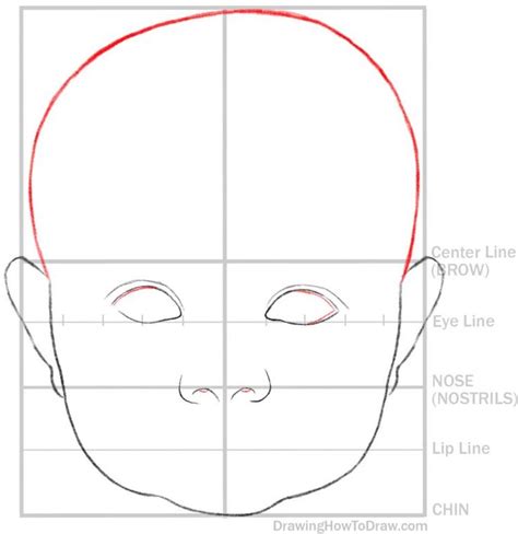 How to Draw a Baby’s Face in Basic Proportions – Drawing a Cute Baby ...