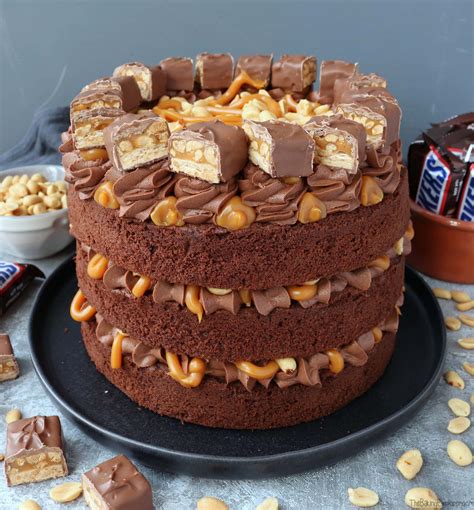 Chocolate Snickers Cake - The Baking Explorer