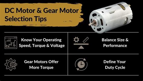 4 DC Motor & DC Gear Motor Selection Tips