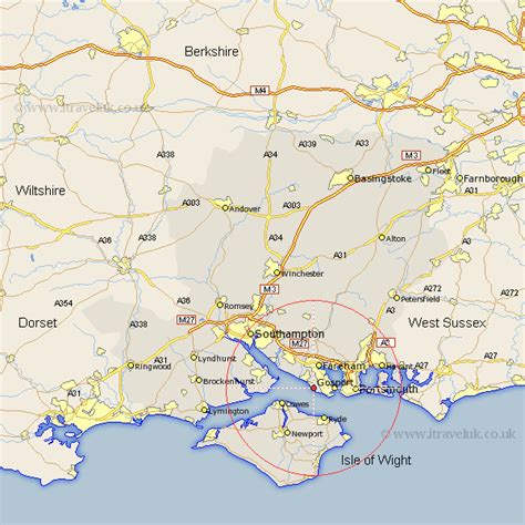 Lee On Solent Map - Street and Road Maps of Hampshire England UK