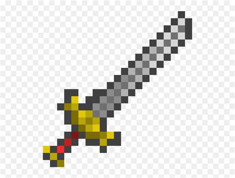 Minecraft Sword Pixel Art, HD Png Download - vhv