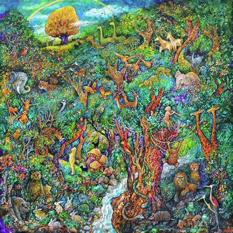 Garden Of Eden Painting by Bill Bell - Pixels