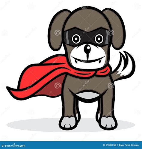 Super dog stock vector. Illustration of justice, mysterious - 51813258