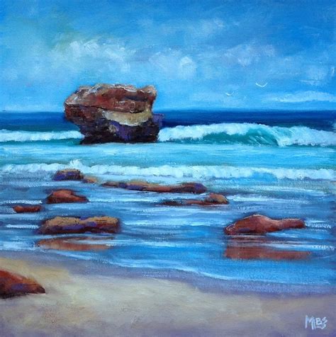 Day 26 of the 30 paintings in 30 days challenge. 'Aireys Inlet Rocks' I ...