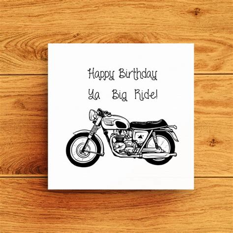 Motorbike Birthday Card for Boyfriend Funny Motorcycle | Etsy