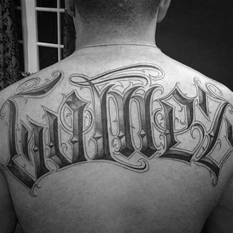 50 Old English Tattoos For Men - Retro Font Ink Design Ideas