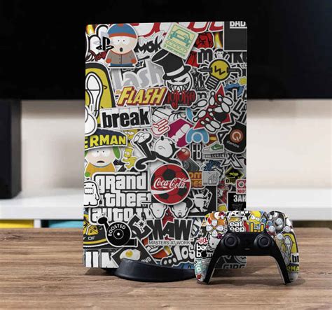 Character Collage PS4 Skin Sticker - TenStickers