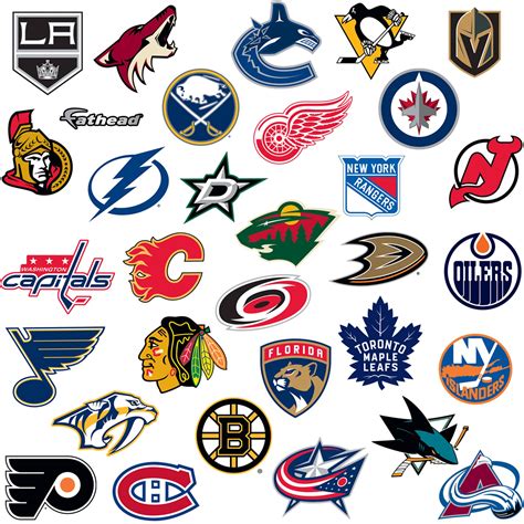 NHL: Team Logo Collection - Large Officially Licensed Removable Wall ...