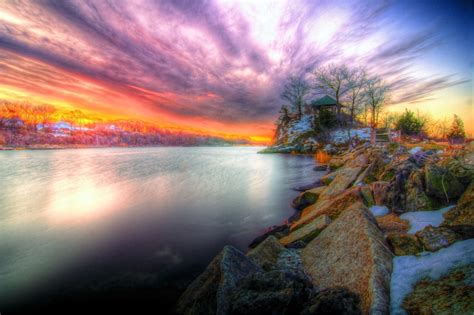 Download Cloud Sky HDR Nature Sunset 4k Ultra HD Wallpaper