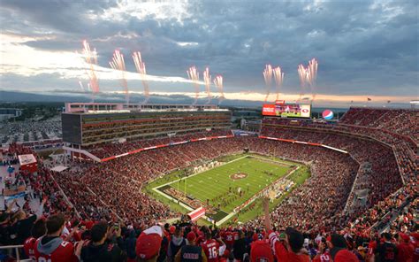 Download wallpapers Levis Stadium, 4k, NFL, football stadium, San ...