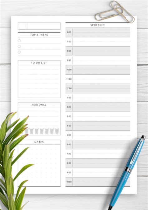 Daily Planner Template | DocTemplates