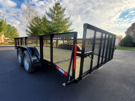 6.4' x 16' Tandem Mesh Utility Trailer - 2 Ft Mesh Sides - Gorilla Trailer