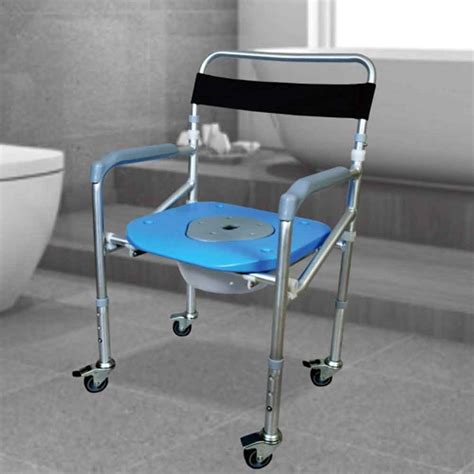 Buy Vissco Comfort Foldable Commode Shower Chair with Wheels at lowest ...