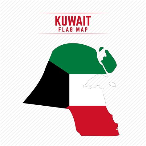 Flag Map of Kuwait 2400642 Vector Art at Vecteezy