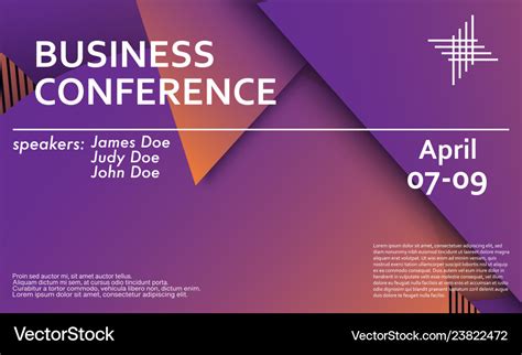 Business conference invitation geometric backdrop Vector Image