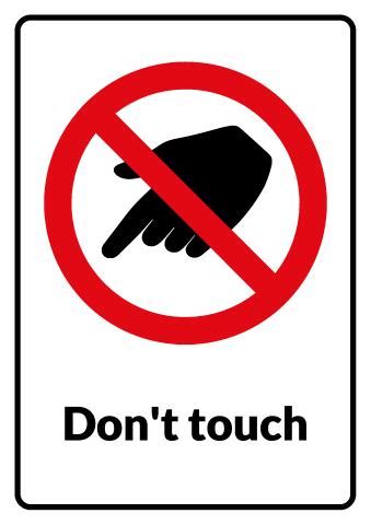 Do Not Touch Signs Printable