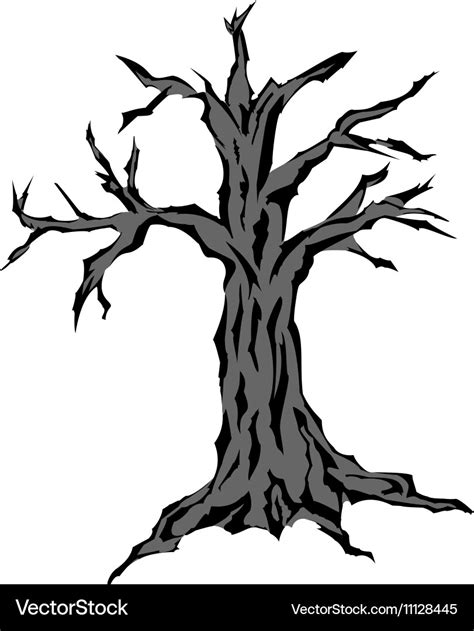 Dead tree silhouette Royalty Free Vector Image