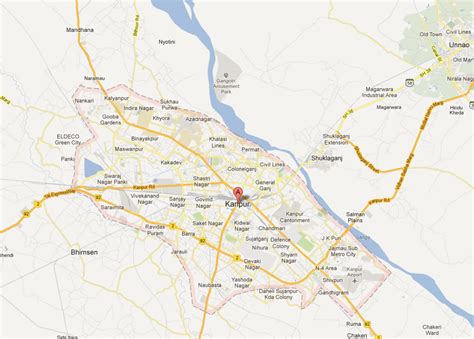 Kanpur Map and Kanpur Satellite Images