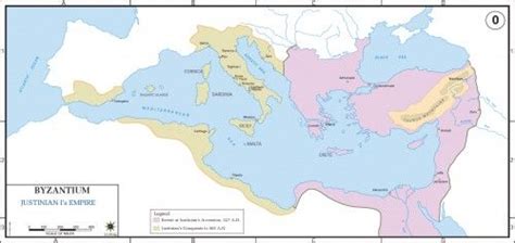 Byzantine Empire Map Justinian