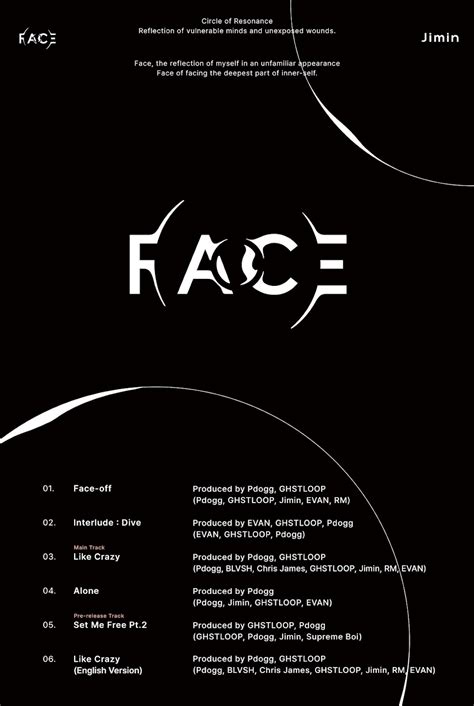 BTS's Jimin Unveils Official Tracklist For Debut Solo Album "FACE ...