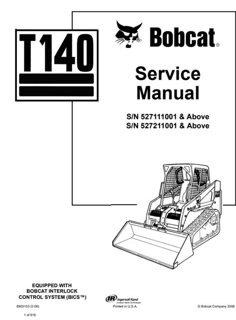 Bobcat T140 SkidSteer Loader Service Repair Manual