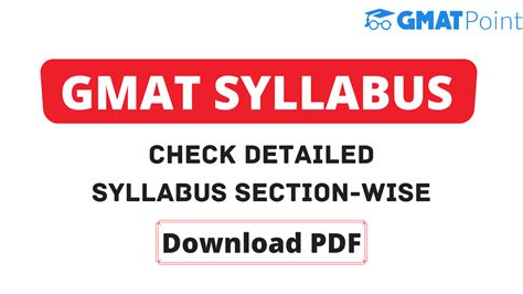 GMAT 2024 Syllabus Download PDF | Check Section Wise GMAT Syllabus