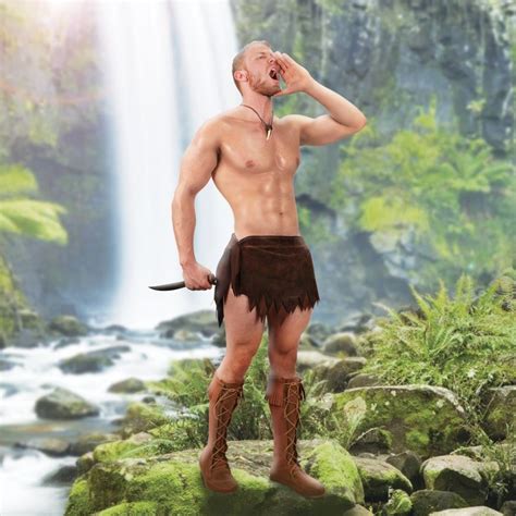 Suede Loincloth Men's Fantasy Warrior Costume | Museum Replicas