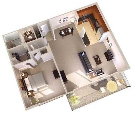 One Bedroom Apartments with Balcony | Topaz House