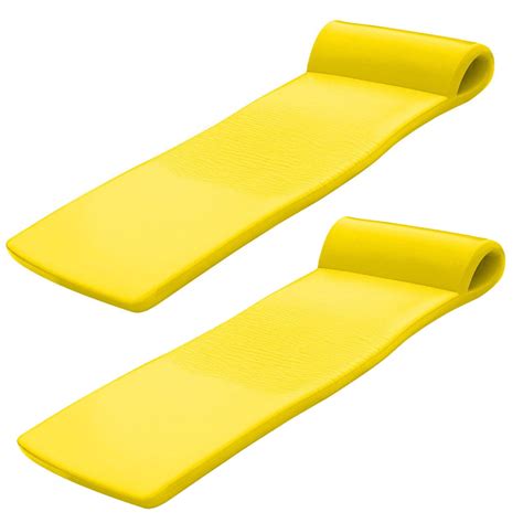 Texas Recreation Sunsation 70 Inch Foam Raft Lounger Pool Float, Yellow ...